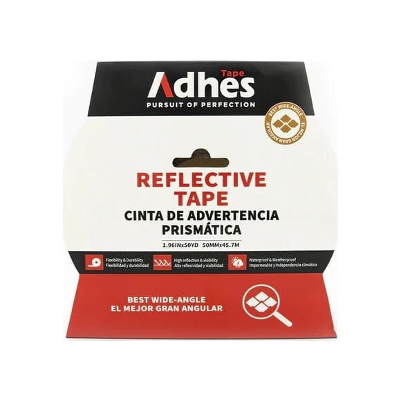 Cinta reflejante Adhes Rojo/Plata 50Mm x 45M Acrílico