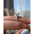 thumbnail image 4 of 2.00Ct Cushion Cut Moissanite Halo & Pavé Band Engagement Ring, 14K Yellow Gold, US 12.5, 4 of 7