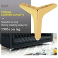 thumbnail image 6 of 7 Inch / 17cm Metal Furniture Legs, Btowin VCF 4Pcs Gold Triangle Diamond Furniture Feet Modern Style Furniture Sofa Legs, DIY Heavy Duty Replacement Legs for Cabinet Sofa TV Stand Bookcase, 6 of 6