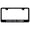 Chrome on Black, variant on Cadilac Escalade Laser Etched Logo Stainless Steel License Plate Frame (Silver)