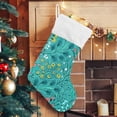 thumbnail image 5 of Coolnut 17.7 Inch Christmas Stockings, 2 PCS Floral Pattern Green Presonalized Large Stocking Sock for Family Holiday Xmas Party Decorations, 5 of 7