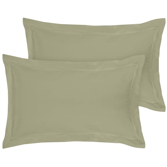 Royale Linens Pillow Shams 2 Pack Euro Size 26x26 Inch - Brushed 1800 Microfiber - Bed Pillow Shams, Wrinkle Resistant Super Soft and Cozy - Back Overlap Closure - Oxford Pillowcase (Euro, Sage Green