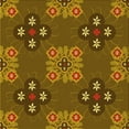 thumbnail image 1 of Ahgly Company Machine Washable Indoor Square Transitional Red Brown Area Rugs, 7' Square, 1 of 7