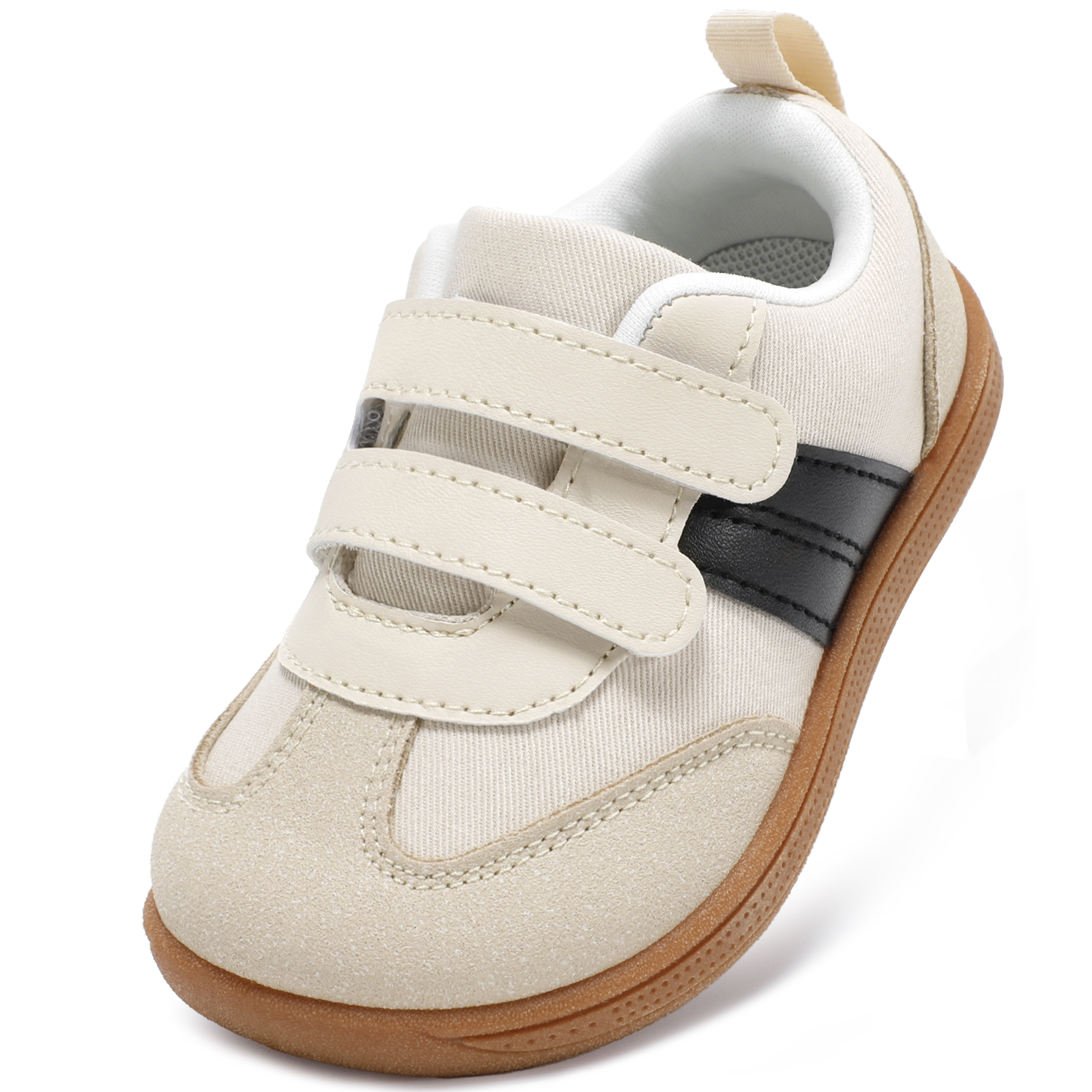 STQ KIDS Toddler Wide Toe Box Shoes: Barefoot Shoe Kids Walking Shoes Sneakers Non-Slip Zero Drop Toddler First Walking Shoe Comfortable Beigewhite Toddler 8