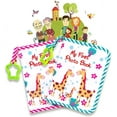 thumbnail image 3 of EIMELI Photo Album Baby Soft Child Photo Book Cloth Baby Photo Book with Safe Mirror Holds 17 Photos Cute Giraffe Family Theme Green, 3 of 7