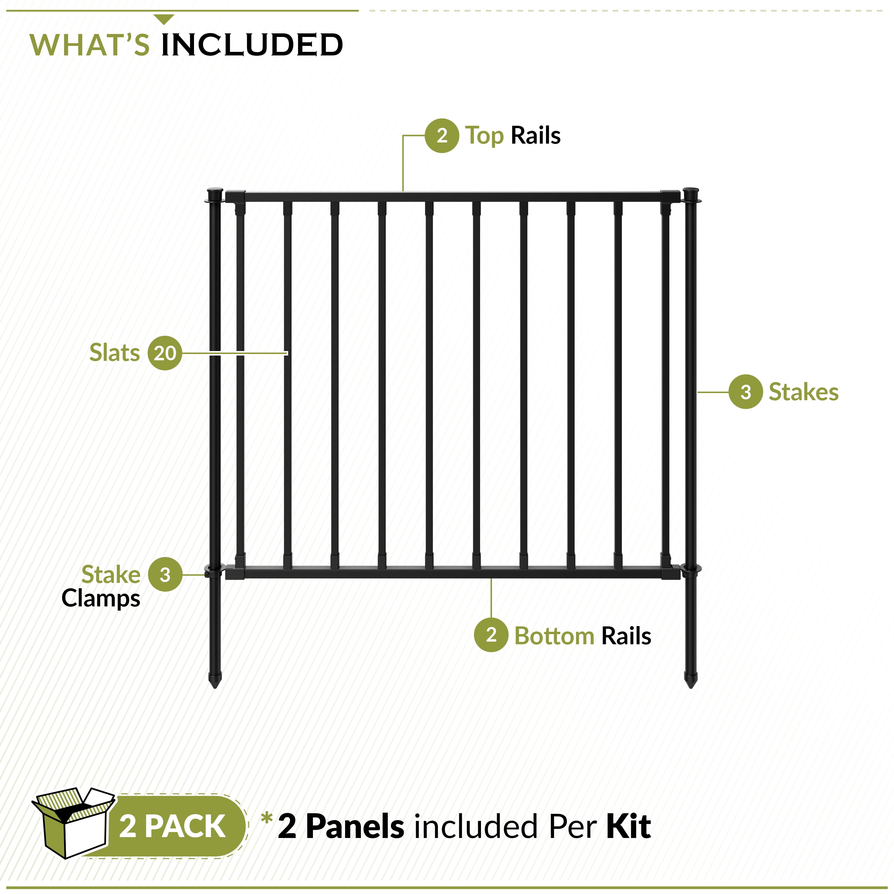 Zippity 3 ft. H x 3.5 ft W Zurich Poly-Steel No Dig Dog and Garden Fence Kit ZP19079 (2 Panels)