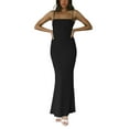 thumbnail image 6 of Coduop Women Sleeveless Bodycon Long Dress Spaghetti Strap Low Cut Maxi Dress Backless Party Dress, 6 of 9