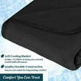 thumbnail image 5 of PAVILIA Cooling Blanket for Hot Sleepers, Lightweight Summer Blanket for Bed, Cooling Chill Throw Blanket for Night Sweats Absorb Heat for Adult Kid Baby on Warm Night, Black, 50x60 inch, 5 of 7