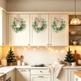 thumbnail image 4 of Mini Eucalyptus Christmas Wreath Small Christmas Wreath Christmas Wreaths for Front Door Artificial Small Hanging Wreath with Bow for Cabinet Door Chair Back Party Decor 1Pcs, 4 of 6