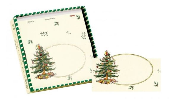 C.R Gibson Place Cards XCW-2021 Spode Christmas Tree 