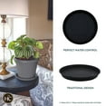thumbnail image 2 of The HC Companies 17.5 Inch Round Prima Plastic Plant Saucer - Indoor Outdoor Plant Trays for Pots - 17.8 Inchx17.8 Inchx2.01 Inch in Black, 2 of 6