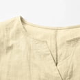 thumbnail image 6 of VNKIDY Women Shirts Ladies Casual V Neck Half Button Short Sleeve Top With Front Pocket Loose Fit Solid Color Blouse For Summer Daily Wear Casual Tops, 6 of 8