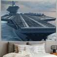 thumbnail image 2 of Orinice Aircraft Carrier Tapestry Wall Hanging Unique Style Graphic Tapestries Home Wall Decor Art for Living Room Bedroom Apartment Farmhouse Dorm 60x50inch, 2 of 6