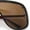 All Brown, variant on Extra Oversized Curved Shield Robotic 80s Sport Sunglasses White - Blue Mirror