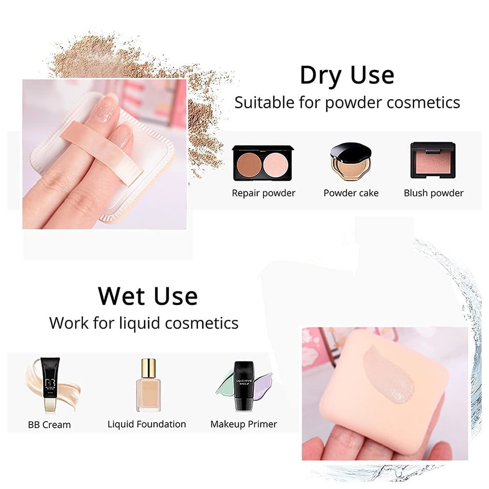 12PC Makeup Sponge Beauty Blender: WUZUN Make Up Sponges Set For Face Dry &  Wet Use For Powder, Cream Or Liquid Application