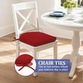 thumbnail image 5 of Chair Cushions for Dining Chairs 4 Pack 17''x16''Kitchen Chair Pads with Washable Cover Indoor Dining Chair Cushion with Ties and Non-Slip Backing Chair Pads for Dining Chairs (Black), 5 of 8