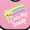 thumbnail image 4 of Inktastic I Love My Daddy Boys Girls Star Rainbow Boys or Girls Baby Bib, 4 of 4