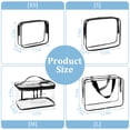 thumbnail image 3 of 4 Pack Clear PVC Makeup Bag, Waterproof TSA Approved Travel Toiletry Bag for Women Men, 3 of 8