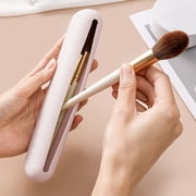Dvkptbk Travel Makeup Brush Silicon Portable Cosmetic Face Brushes Soft and Sleek Makeup Tools Organizer for Travel Makeup Pouch Storage & Organization