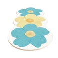 thumbnail image 2 of Beautynvta Soft Rug for Bedroom Bedside, Plush Wavy Edge Floral Floor Mat Non-Slip, Cute Floral Carpet for Bedroom Living Room Hallway Study Decor, 19.6x47.2 Inch, 2 of 5