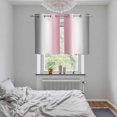 thumbnail image 5 of Pink Grey White Kitchen Curtains Small Short 39 Inch Length, Farmhouse Ombre Color Modern Simple Grommet Top Bedroom Living Room Curtains, Light Filtering Cafe Curtain Drapes 2 Panels Set 55''x39'', 5 of 9