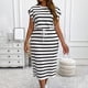 thumbnail image 2 of Vestido Corto de Manga Larga para las Mujeres Impresión Casual Cuello Redondo, Cintura Vendaje Estilo Vestido Casual de Manga Larga para las Mujeres, 2 of 9