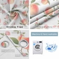 thumbnail image 4 of Peach Blackout Curtains for Bedroom/Living Room, Thermal Insulated Kitchen Curtains, Spring Floral Green Leaf Botanical Pink Fruit Grommet Darkening Window Treatment Drapes 42"x84"x2, 4 of 8