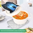 thumbnail image 3 of Yayeee Pot Holders Kitchen Heat Resistant with Pocket 7"x9.8" Cotton Oven Cooking Hot Pads, Blue Butterfly, 3 of 7