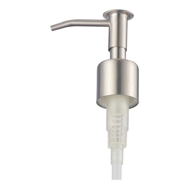 Cabezas de bomba de acero inoxidable de 1 pieza Cabezal de dispensación de champú de emulsión Cabezal de bomba Cabezal de botella Reemplazo de cabezal de prensa para Home Shop (Plata)