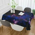 thumbnail image 4 of SKYSONIC 60”x90" Square Tablecloth with Dark Red Blue Texture Prints, Anti-Wrinkle and Smooth Table Cloth for Kitchen/Home Decoration, 4 of 7