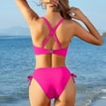thumbnail image 7 of Womens Bathing Suits Tankinis Plus Size Womens Cheeky Bikini Sets Ruched Two Piece Swimsuit Drawstring Mid Waisted Bathing Suit Summer Swim Suits M, 7 of 7