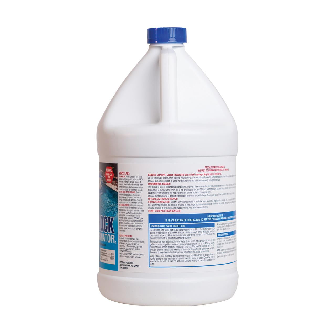 Splash Liquid Pool Shock Chlorinator 10% Sodium Hypochlorite for Algae and Bacteria Control