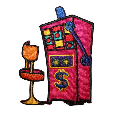 ID 8567 Casino Slot Machine Seat Patch Gamble Vegas Embroidered Iron On