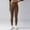 Coffee, variant on Sevevn Seamless Knitted Breathable Solid Color Waist Peach Hip Yoga Pants For Running And Fitness Nine Cent Pants For Women