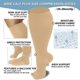 thumbnail image 3 of 1 Pair Plus Size Compression Socks For Women Men, 20-30 Mmhg Extra Wide Calf Knee High Stockings, 3 of 5
