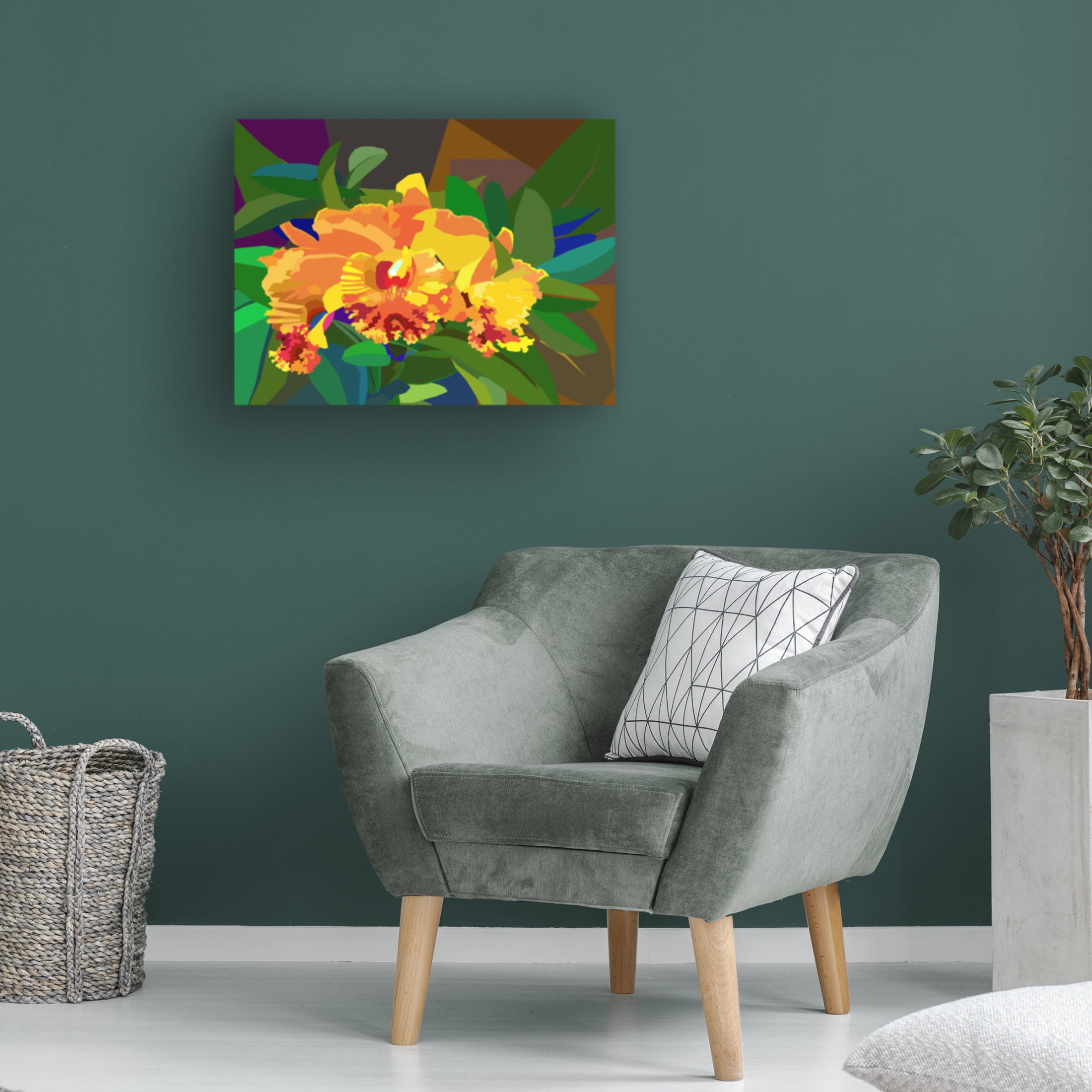 Canvas Wall Art - Surapol Pansanit 'Cattleya Orchid 2' Wall Art for Living Room, Bedroom, or Office Décor by Trademark Fine Art - 47 x 35 Inches