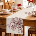 thumbnail image 5 of Cherry Flowers Table Runner 72 Inches, Spring Modern Pink Floral Branch on Linen Bed Runner Dresser Scarves Tabletop for Indoor Outdoor Parties/Ceremony/Banquet, 18" x 72", 5 of 9