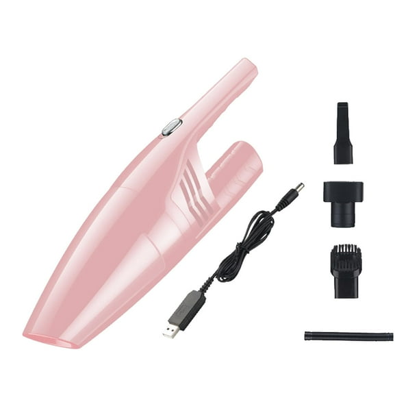 Aspirador de mano para , 4500PA, mini oficina liviana de 120 W, carga rápida lavable 20000R / min, grietas de polvo recargables - Rosa inalámbrico shamjiam Aspiradora de coche