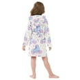 thumbnail image 4 of FORMRS Niños Bathrobe Unisex Hooded Robe Soft Plush Pajamas Sleepwear, Size 7-9T, Pink Skates, 4 of 7