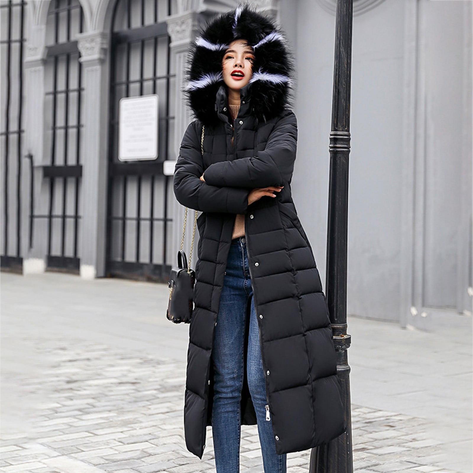 ジャケット・アウター ENOF air long coat black ZARA WOMEN NEW EXTRA-LONG PUFFER COAT BLACK 4391/700