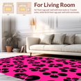 thumbnail image 2 of Ultra Soft Area Rug, Untamed Wilderness Interlocking Spotted Art Collection, Non Slip, Stain Resistant, Washable Area Rugs for Living Room, Bedroom(Pink, 8X8), 2 of 8