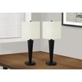 thumbnail image 1 of Monarch Specialties Lighting, Set Of 2, 24"h, Table Lamp, Usb Port Included, Black Metal, Ivory / Cream Shade, Contemporary, 1 of 6