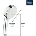 thumbnail image 4 of Grohe Tempesta 275712432 100 Hand Shower - 2 Sprays, 1.5 gpm in Matte Black, 4 of 7