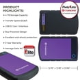 thumbnail image 3 of Transcend 4TB StoreJet 25H3 External Hard Drive (Purple) + Case +, 3 of 10