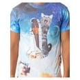 thumbnail image 7 of Space Kitty Mens' Catstronaut Space Shuttle Blast Off Sublimated  T-Shirt, 7 of 7