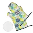 thumbnail image 2 of Oven Mitts and Pot Holders 4 Piece, Shell Clam High Heat Slip Resistant Oven Mitt and Trivets Set Kitchen Oven Glove Pot Holders for Cooking Baking Grilling, 2 of 7