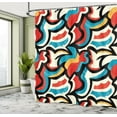 thumbnail image 5 of Ambesonne Psychedelic Shower Curtain, Retro Modern Urban, 69"Wx84"L, Multicolor, 5 of 5