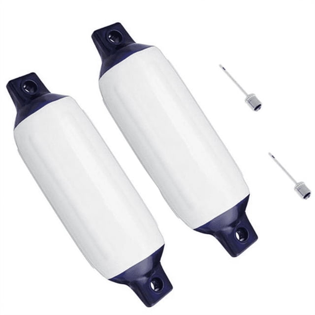 2X Inflatable Boat Fender PVC Boat Anchor Bumper Marine Boat Fender for Boat, Sailboat, Cuddy Etc,(6.5X23 Inch)