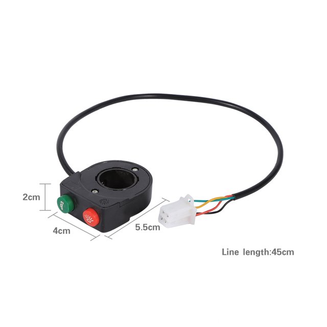 Interruptor de manillar ANGGREK con Botón de encendido y apagado Negro para bocina de 12 V