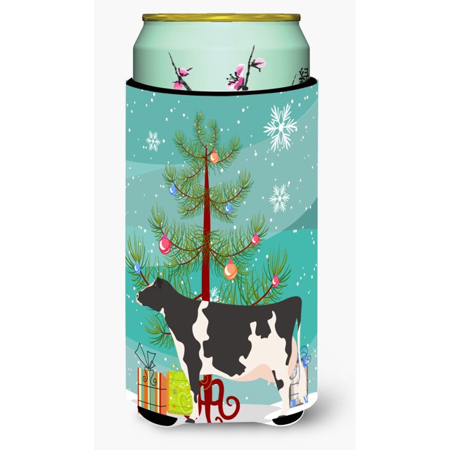 "Treasures Holstein Cow Christmas - Abrazador decorativo para latas, alto, multicolor" Caroline's Treasures BB9189TBC